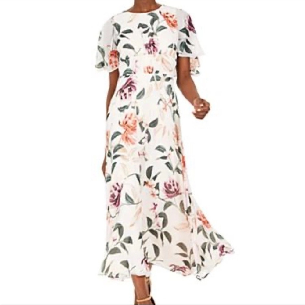 Calvin Klein Floral Chiffon Dress size 16 - Picture 8 of 8